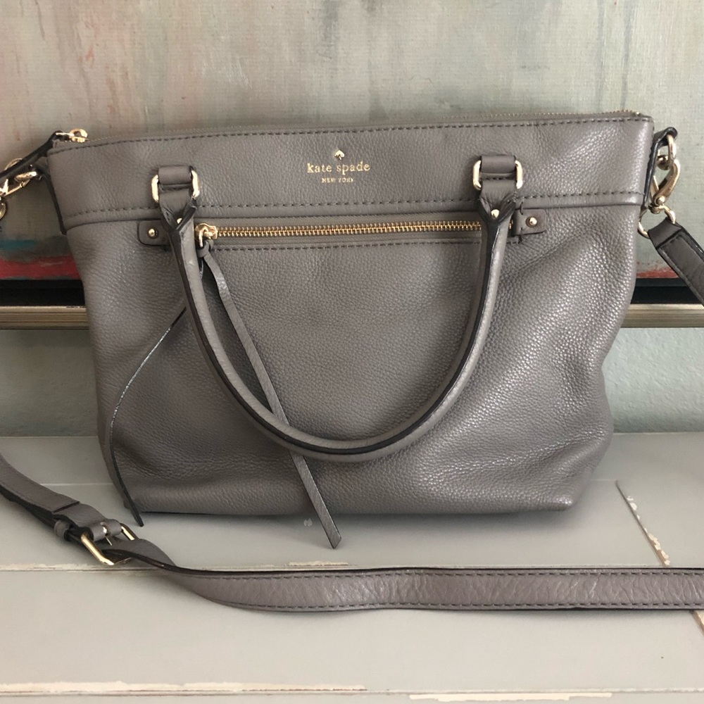 Gray Kate Spade shoulder/crossbody purse
